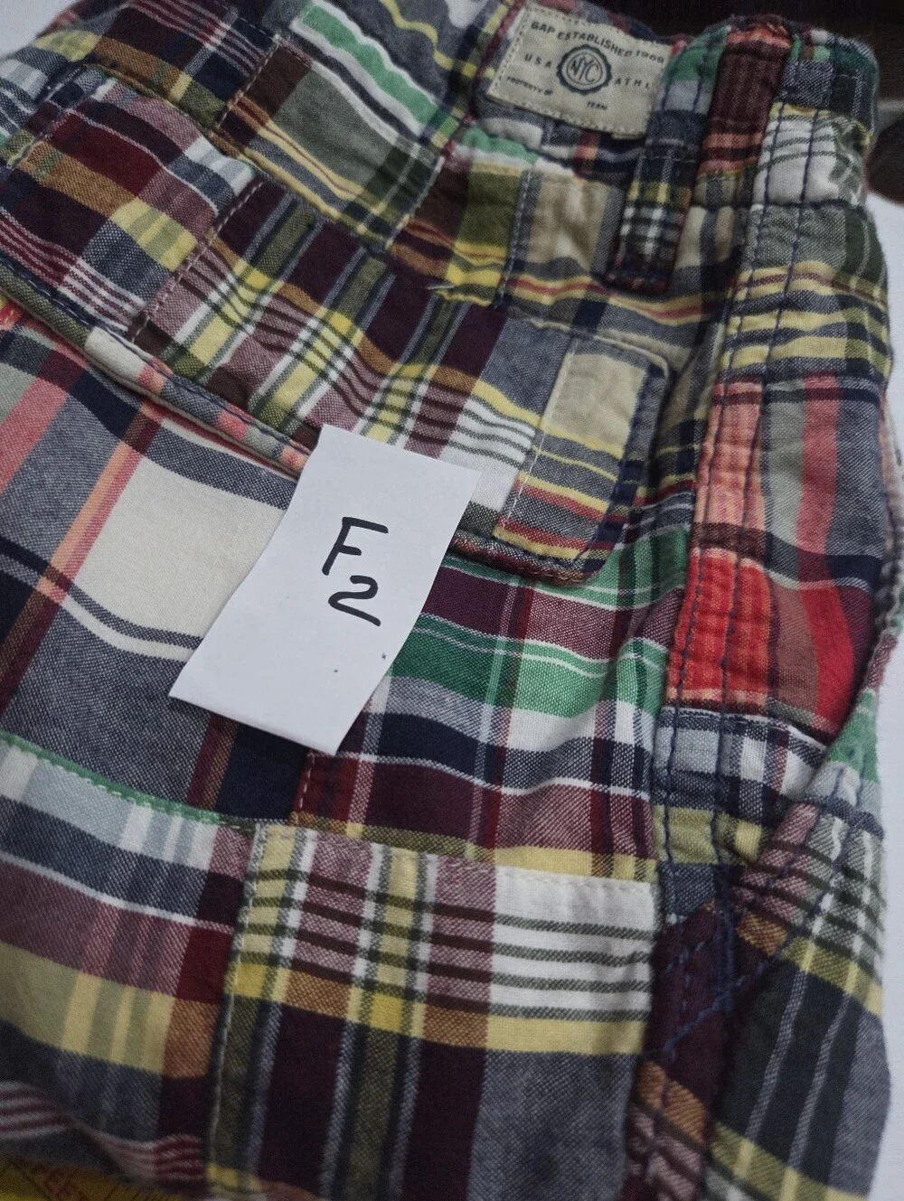 Gap KidsBoys Multi-Color Plaid Cargo Shorts Sz.14